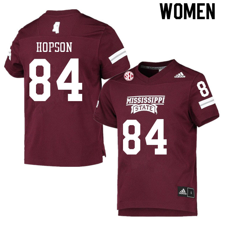 Women #84 Jarnorris Hopson Mississippi State Bulldogs College Football Jerseys Sale-Maroon